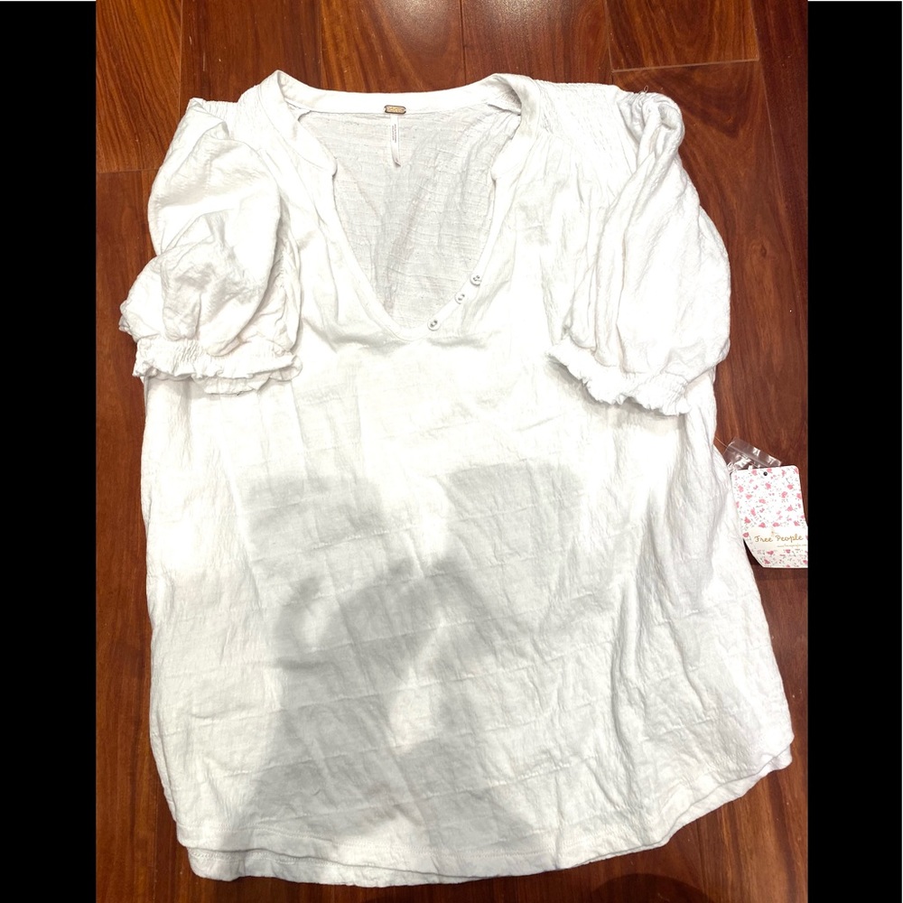 Free People White T Shirt Small